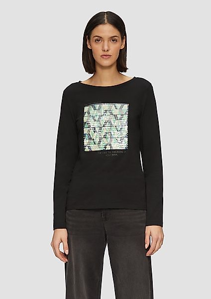 s.Oliver Langarmshirt Langarmshirt mit Frontprint und günstig online kaufen
