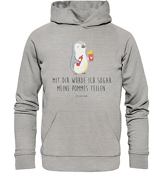 Mr. & Mrs. Panda Hoodie Pinguin Pommes Größe S - Heather Grey - Geschenk, J günstig online kaufen
