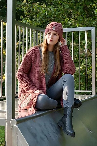 Knit Factory Strickjacke Alex Strickjacken 40/42 Glatt Rot (1-tlg) modern S günstig online kaufen