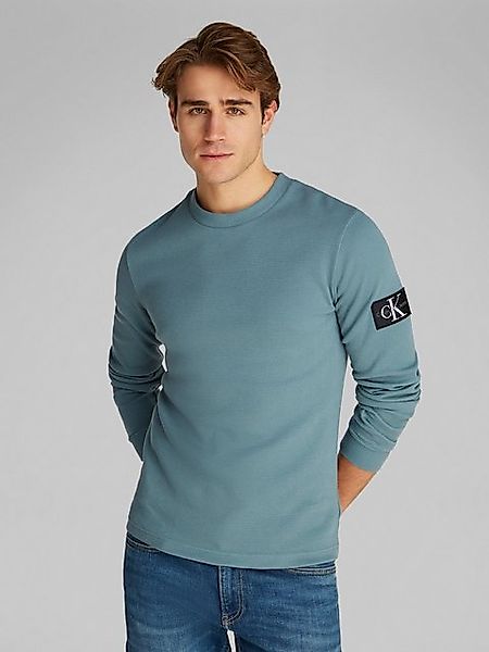 Calvin Klein Jeans Langarmshirt BADGE WAFFLE LS TEE mit Logopatch günstig online kaufen