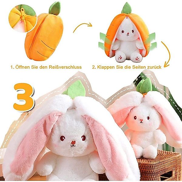 zggzerg Tierkuscheltier Versteckter Hase Plüschtier, Erdbeere günstig online kaufen