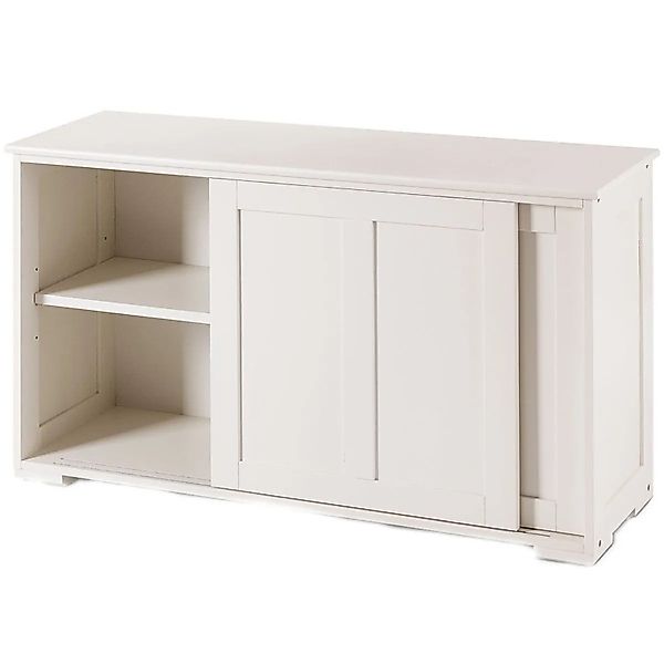 Costway Buffetschrank Aufbewahrungsschrank Cremeweiß 107 x 33 x 60 cm günstig online kaufen