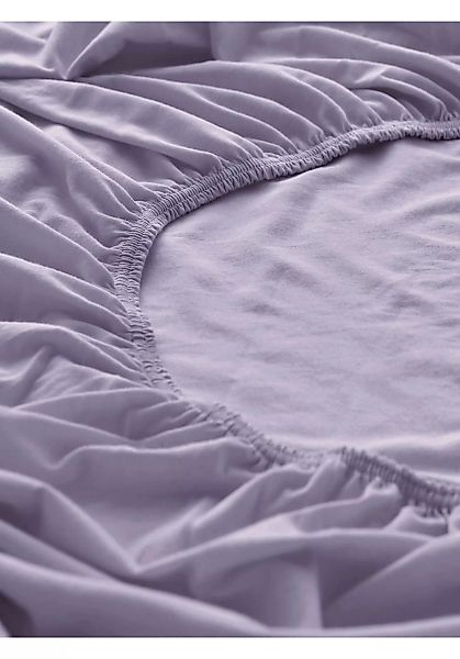 hessnatur Jersey-Spannbetttuch aus Bio-Baumwolle - lila - Größe 180x200 cm günstig online kaufen