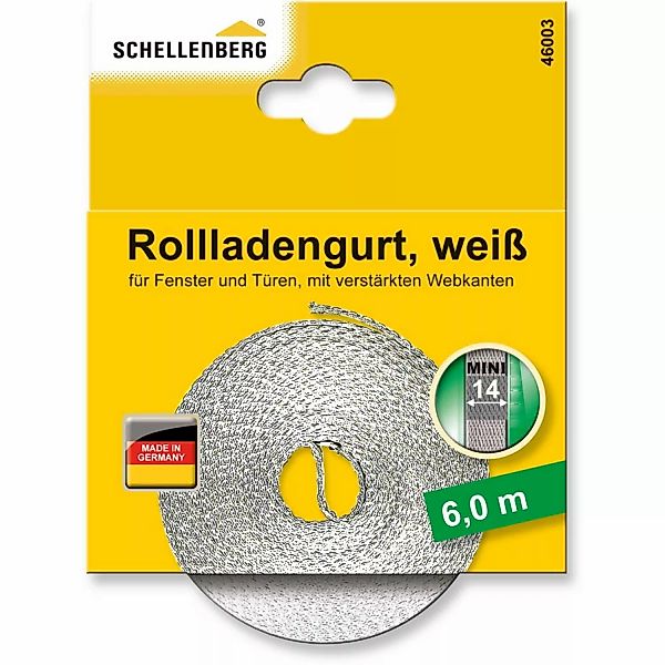 Schellenberg Rollladengurt Mini 14 mm 6 m Weiß günstig online kaufen