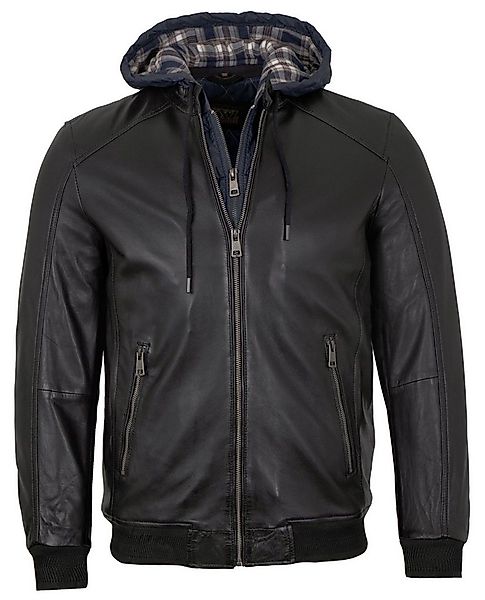 EXZ by Existenz Lederjacke Trebur Existenz - Herren Lederjacke Blouson Kapu günstig online kaufen