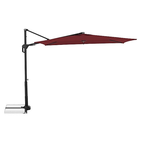 Doppler Ampelschirm 135 cm x 245 cm Bordeaux mit Dreh- & Neigungsfunktion günstig online kaufen