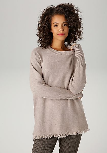 Aniston CASUAL Strickpullover mit eingestricktem Stern günstig online kaufen