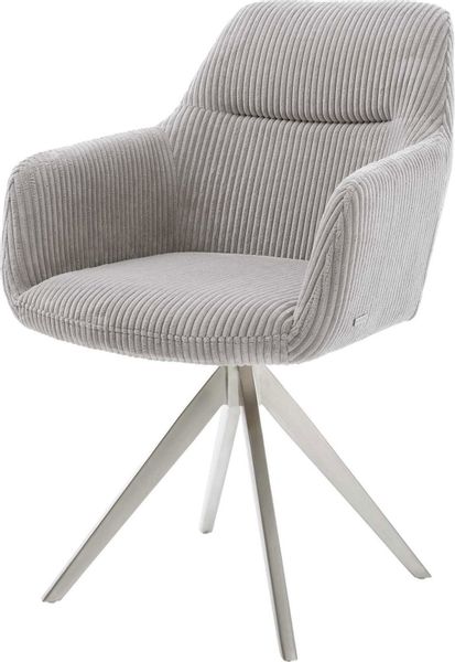 DELIFE Polsterstuhl Pejo-Flex, Kreuzgestell kantig Edelstahl günstig online kaufen