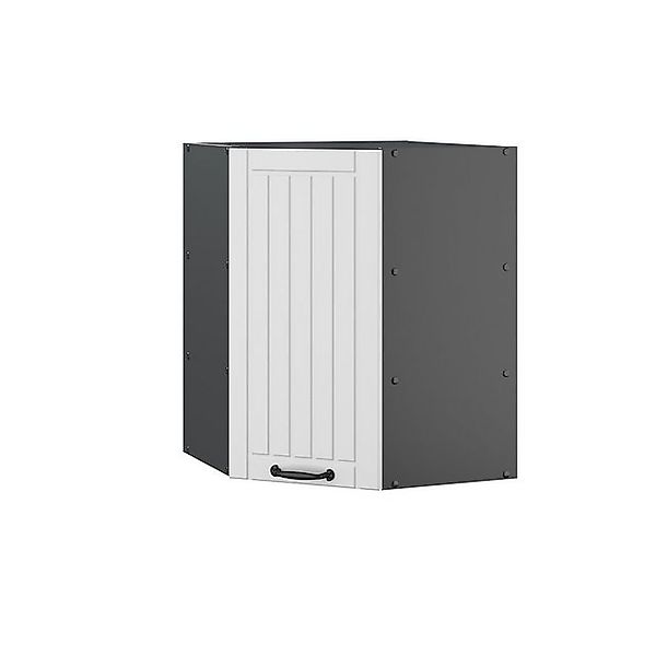Vicco Eckhängeschrank Fame-Line Küchen-Eckschrank Weiß Landhaus/Anthrazit 5 günstig online kaufen