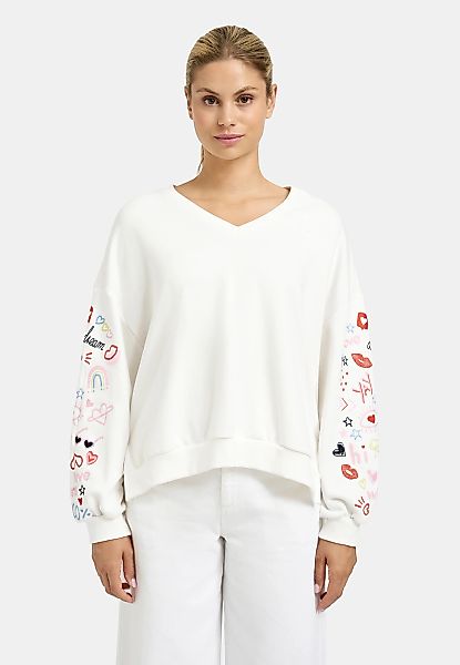 Smith & Soul Sweater, mit überschnittener Schulter & Seitenschlitze günstig online kaufen