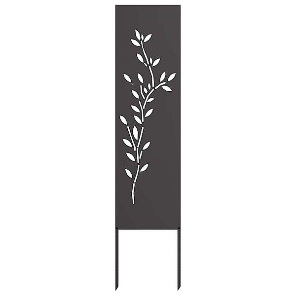 vidaXL Wandbild Garten dekoratives Panel Schwarz günstig online kaufen