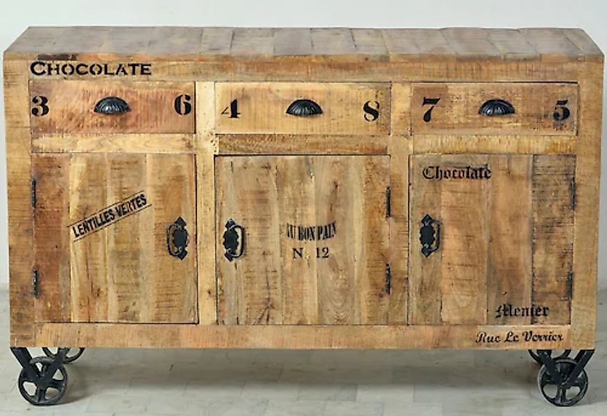 SIT Sideboard "Rustic", im Factory Design, Breite 140 cm, Shabby Chic, Vint günstig online kaufen