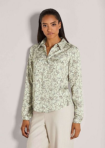 MADELEINE Langarmbluse Elegante Viskosebluse mit Knopfleiste Filigraner Pai günstig online kaufen