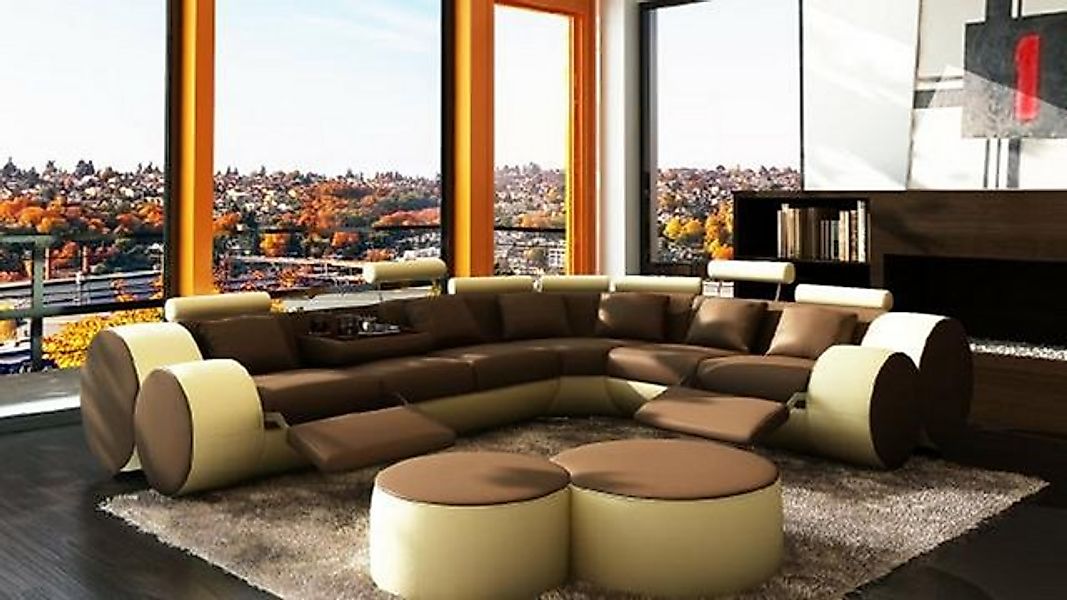 JVmoebel Ecksofa Beiges Ecksofa Polster Ecke Moderne Eck-Couch Luxus Design günstig online kaufen