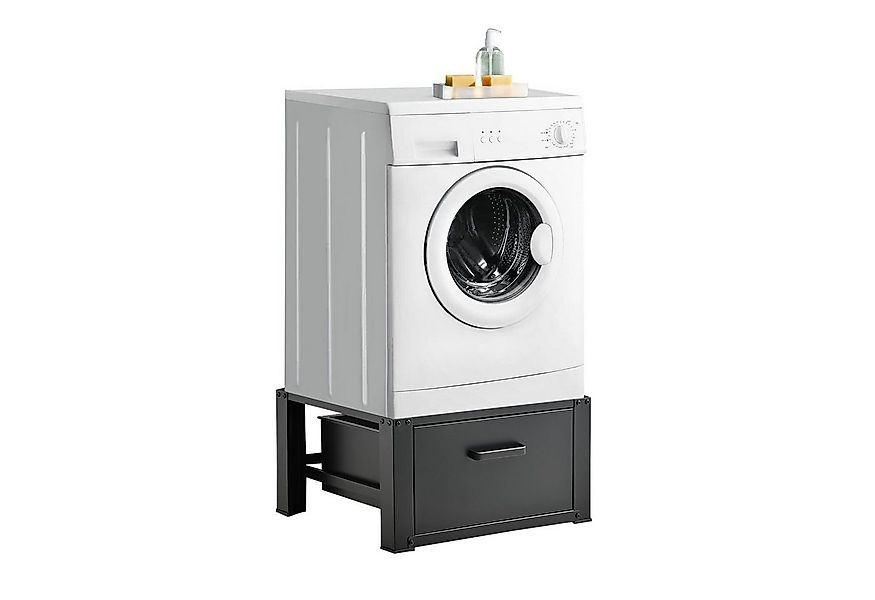 en.casa Waschmaschinenunterschrank »Comfortixx« mit Schublade 63x54x31cm Sc günstig online kaufen