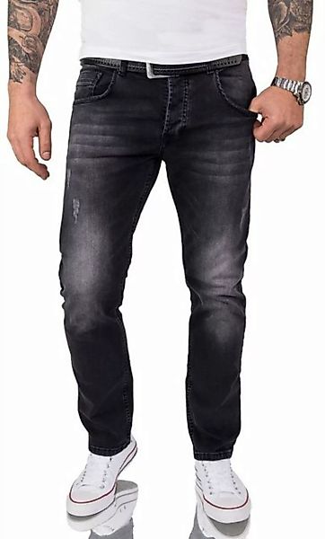 Rock Creek Straight-Jeans Herren Jeans Stonewashed Schwarz RC-2101 günstig online kaufen