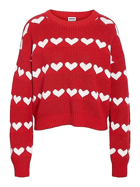Noisy may Strickpullover Romantisches Design mit Herzmuster (1-tlg) NMBLITZ günstig online kaufen