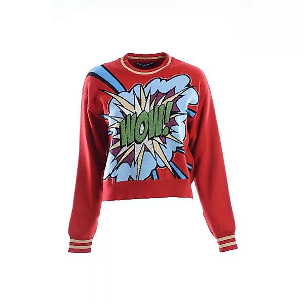Dolce & Gabbana Cashmere Pullover Mit Rundhalsausschnitt 36 Red günstig online kaufen