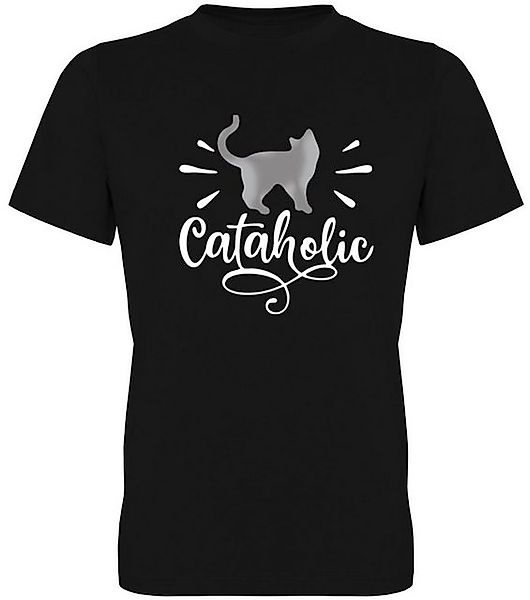 G-graphics T-Shirt Cataholic Herren T-Shirt, mit Frontprint, für Katzenpapa günstig online kaufen