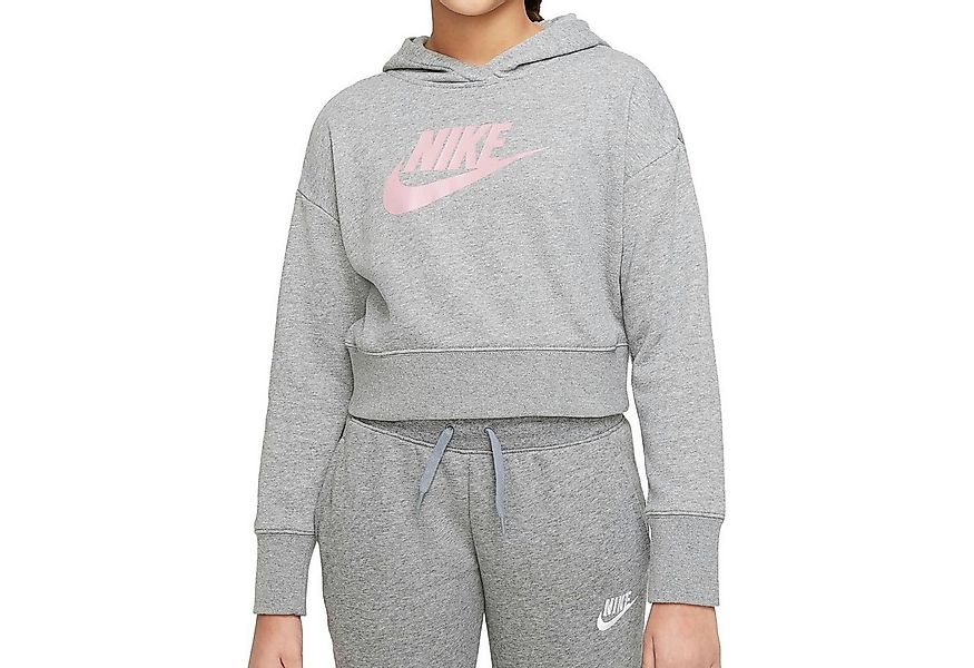 Nike Kapuzensweatshirt Nike Sports Wear Club French Terry Crop Hoodie grau/ günstig online kaufen