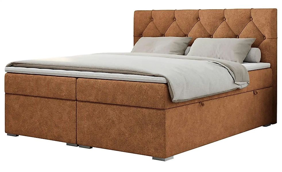 Boxbett mit Bettkasten Alda ¦ orange ¦ Maße (cm): B: 200 H: 118 Betten > Ko günstig online kaufen