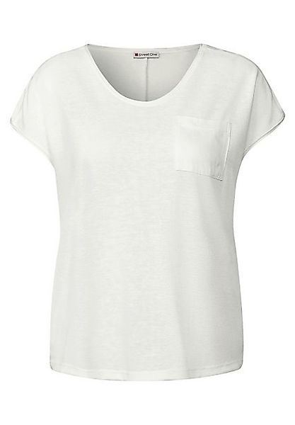 STREET ONE T-Shirt Leinen-Look T-Shirt (1-tlg) günstig online kaufen