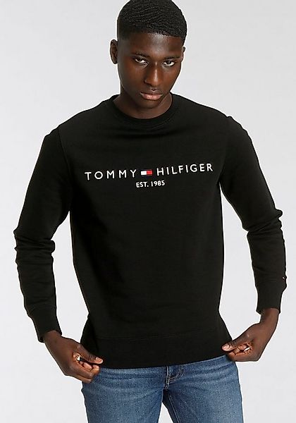 Tommy Hilfiger "TOMMY LOGO SWEATSHIRT mit Rundhals und Stickerei", unifarbe günstig online kaufen
