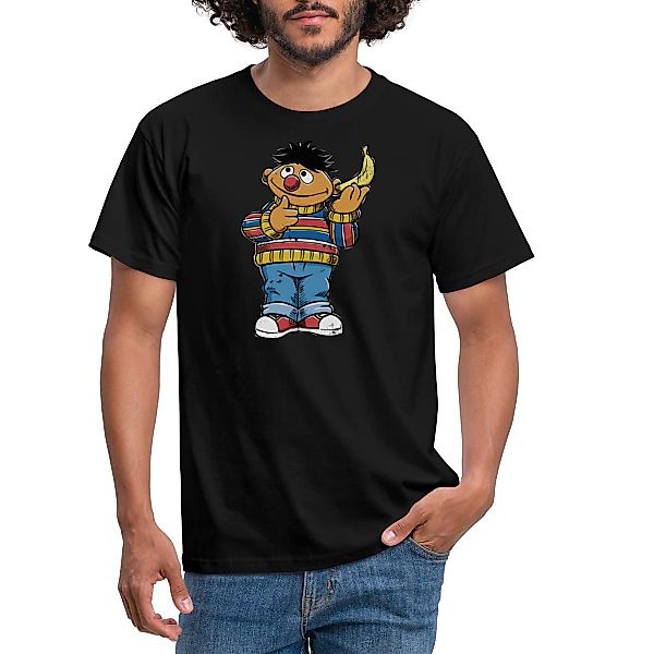 Spreadshirt T-Shirt Sesamstraße Ernie Mit Banane günstig online kaufen
