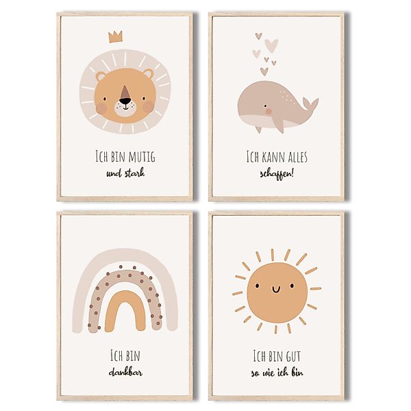 MeinBaby123® Poster Affirmationsbilder, Bilder Kinderzimmer Deko günstig online kaufen