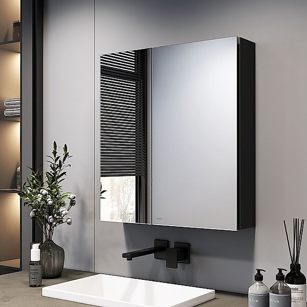 EMKE Spiegelschrank 60X65cm 2-türig Badezimmer Spiegelschrank günstig online kaufen