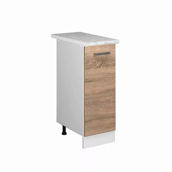 Vicco Apothekerschrank Küchenunterschrank R-Line 30 cm Weiß Sonoma Arbeitsp günstig online kaufen