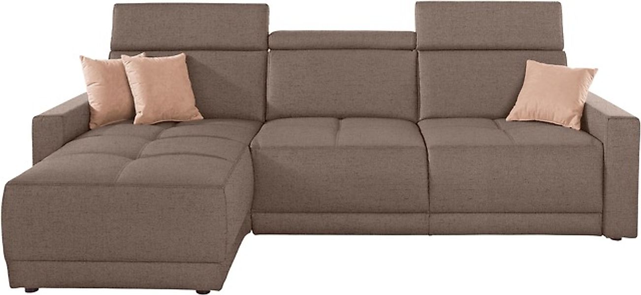 DOMO collection Ecksofa »Ava mit moderner Sitzheftung & toller Doppelnaht, günstig online kaufen