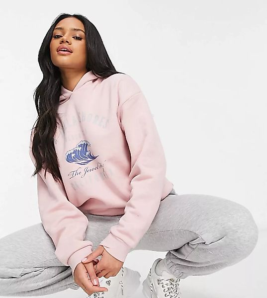 New Girl Order – La Jolla – Exklusiver, Oversize-Kapuzenpullover mit Strand günstig online kaufen