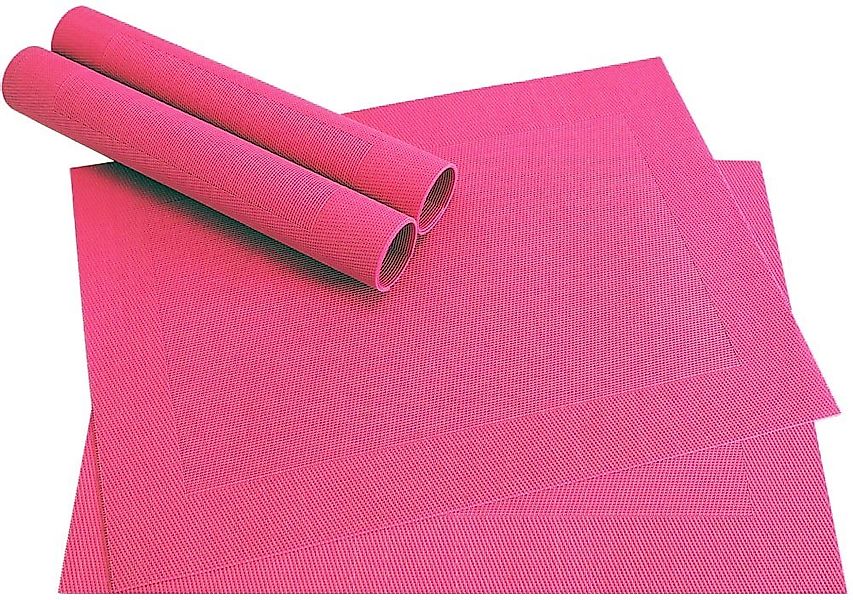 matches21 HOME & HOBBY Platzset Tischset BORDA 4er pink Tischunterlage als günstig online kaufen