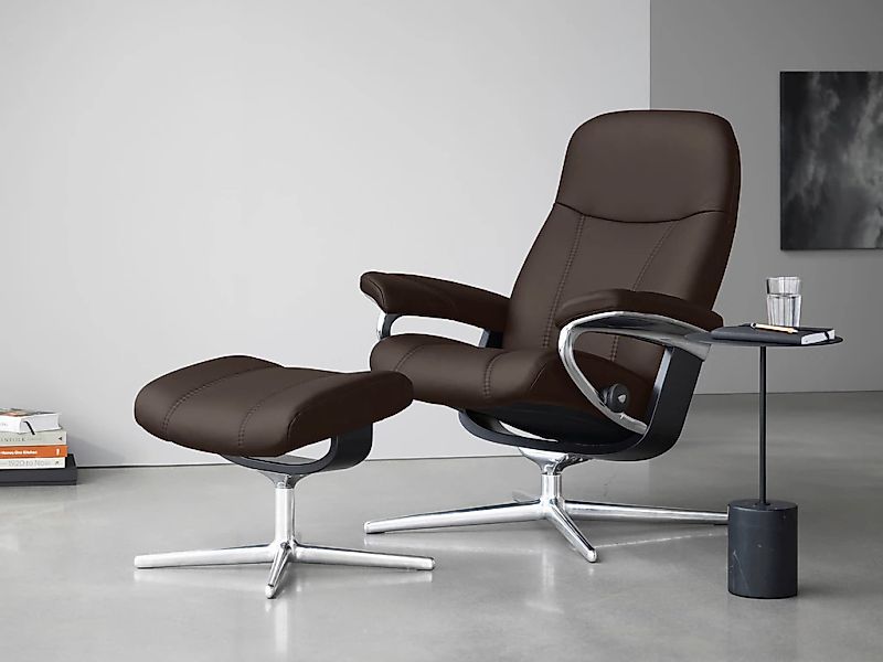 Stressless "Consul" mit Cross Base, Größe S, M & L, Holzakzent Schwarz günstig online kaufen