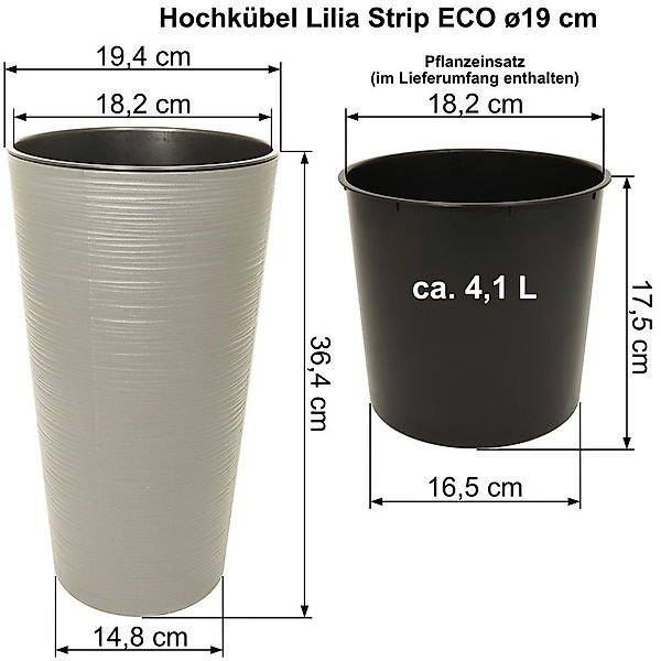 Heimwerkercenter Übertopf MePla - Hochkübel Lilia günstig online kaufen