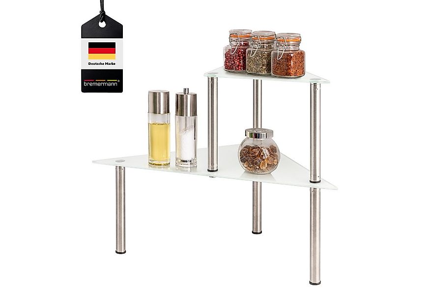bremermann Küchenregal Glas-Eckregal, Küchenregal mit Glasplatten und Edels günstig online kaufen