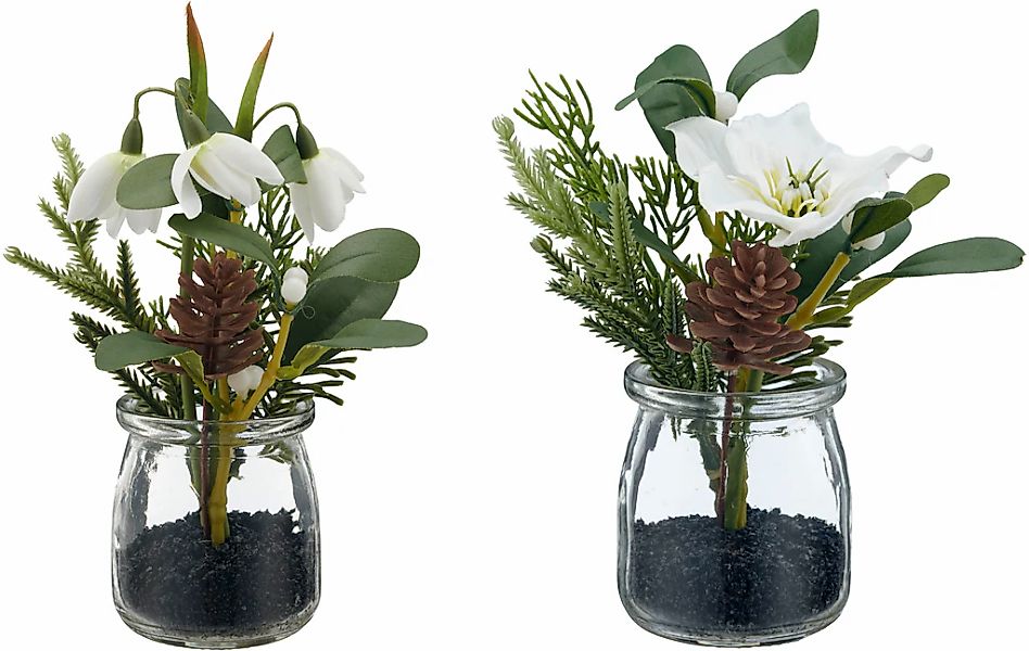 Creativ green Winterliche Kunstpflanze "Schneeglöckchen und Christrose" günstig online kaufen