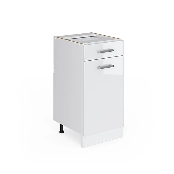 Vicco Küchenunterschrank R-Line Schubladenschrank für die Küche Weiß Hochgl günstig online kaufen