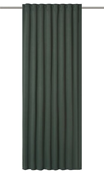 ELBERSDRUCKE Vorhang Gardine mit verdeckten Schlaufen Midnight dunkelgrün v günstig online kaufen