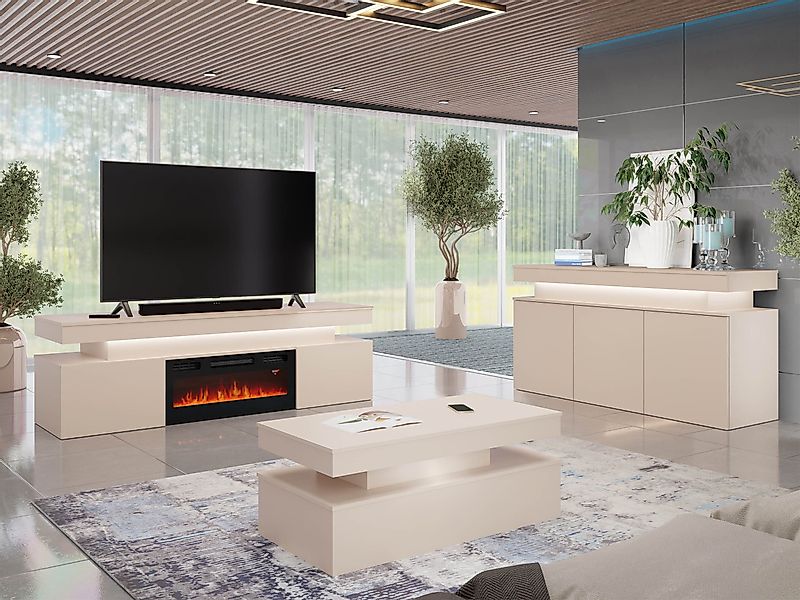 MIRJAN24 Wohnzimmer-Set Glossa Bis II, (3er-Set, günstig online kaufen
