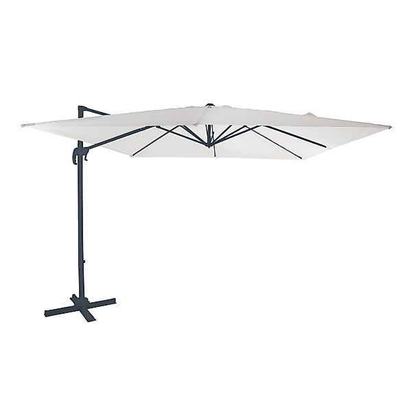 AXI Ampelschirm 300 cm x 300 cm Beige mit Handöffner günstig online kaufen