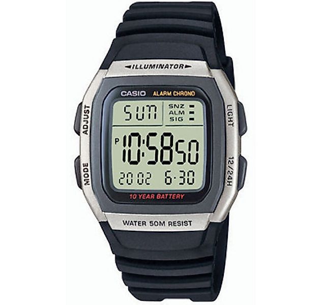 CASIO Luxusuhr Herren-Armbanduhr Digital Quarz Resin W-96H-1A günstig online kaufen