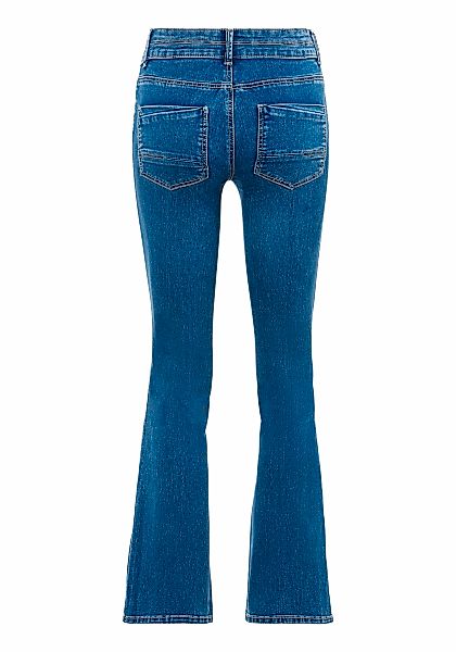 ONLY Bootcut-Jeans "ONLROYAL REG WB DB ZIP FLARED DNM PIM" günstig online kaufen