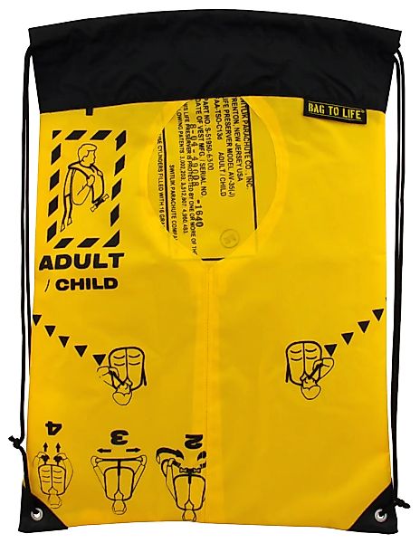 Bag to Life Turnbeutel "Sky Gym Bag black", aus recycelter Rettungsweste günstig online kaufen
