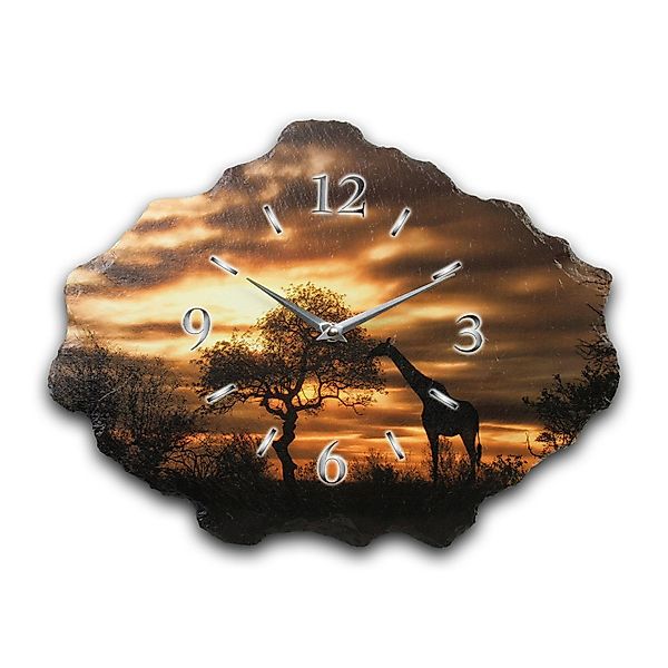 Kreative Feder Wanduhr Design-Wanduhr aus Stein günstig online kaufen