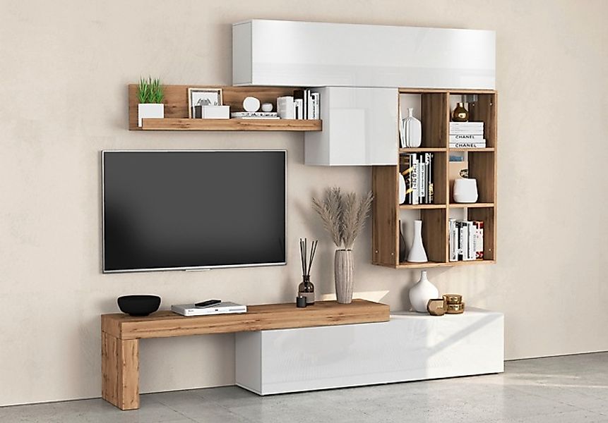 INOSIGN Wohnwand »Chronos Wohnwand, Medienwand, 5-er set« Set, 5 Stk. tlg. günstig online kaufen