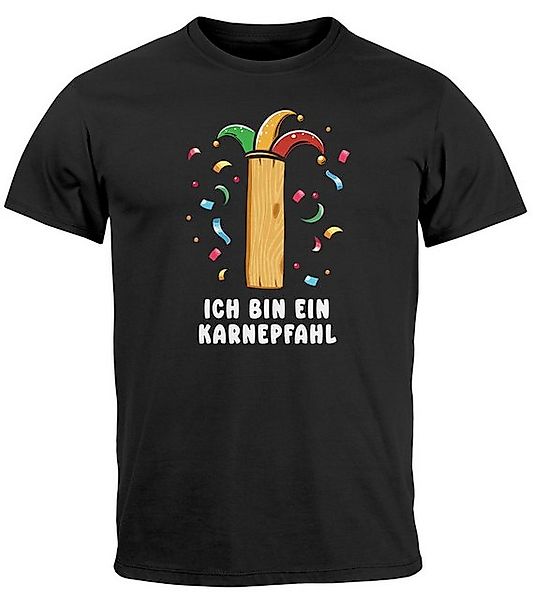 MoonWorks Print-Shirt Herren T-Shirt Fasching Karneval Ich bin ein Karnepfa günstig online kaufen