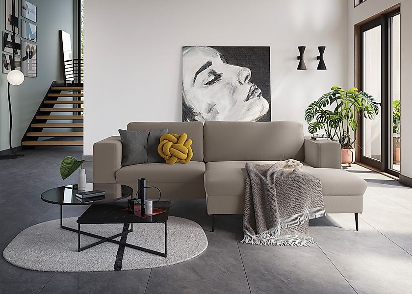 DOMO collection Ecksofa "Modica kompakt und elegant, Breite 244, L-Form", m günstig online kaufen