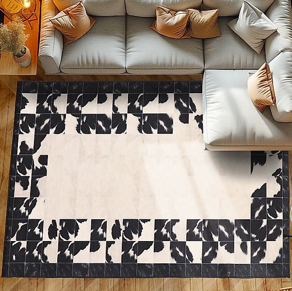 SIMPEX24 Designteppich Patchwork Design, Läufer, Höhe: 7 mm, Waschbarer Tep günstig online kaufen